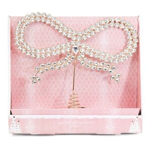 NEW Cupcakes and Cashmere Crystal Bow Tree Topper Gold Glam Holiday Decor NWT